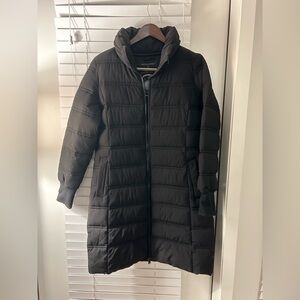 bernado stand collar puffer hidden hood